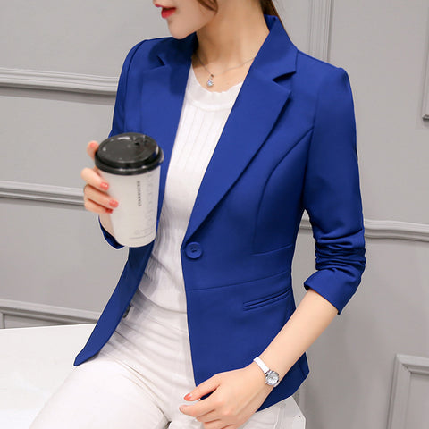 Blazer uni à manches longues