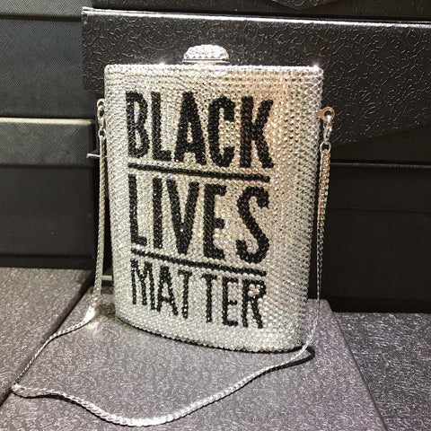 Sac de soirée en diamant clouté de lettres, boîte métallique, sac à main entièrement diamanté, sac à main personnalisé pour femmes de banquet