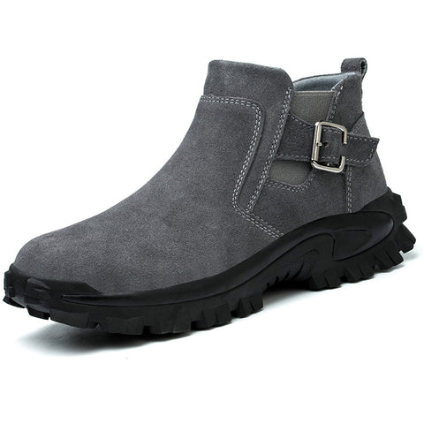Safety Shoes Anti Smashing And Anti Piercing Steel Toe Cap Anti Skid And Wear Resistant Work Shoes With Rubber Sole - Fashionner