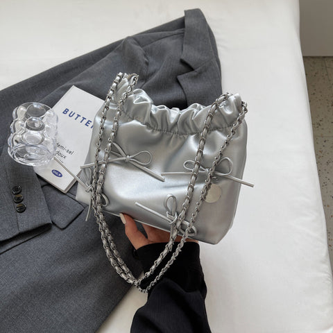 Sac à bandoulière plissé chic