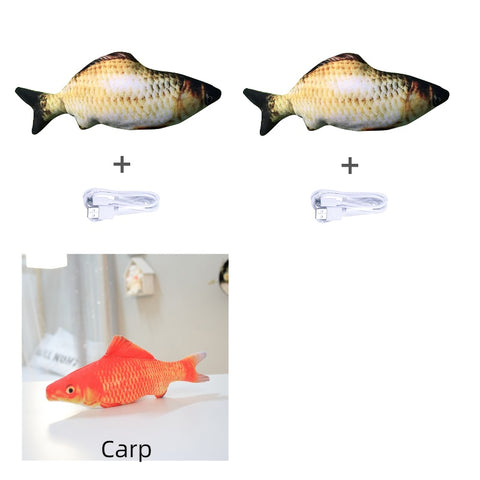 Version sans herbe à chat - Jouet électrique de simulation de poisson sauteur