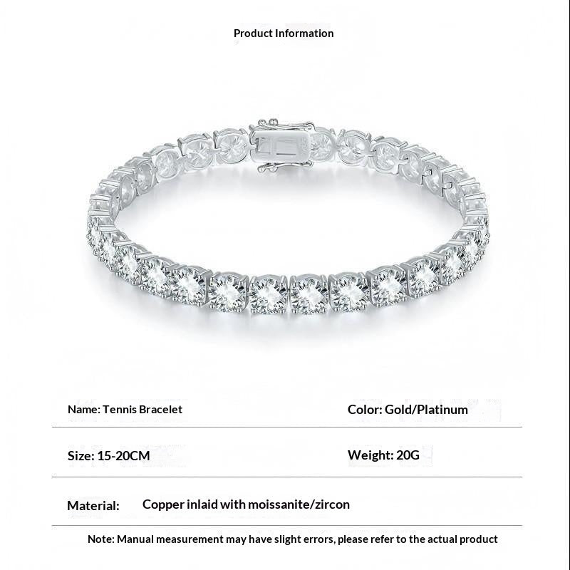 Buy New Tennis Bracelet With Moissanite Fully Set online at Fashionner.