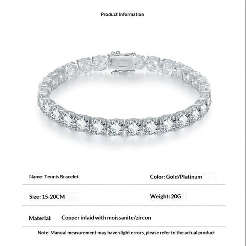 Buy New Tennis Bracelet With Moissanite Fully Set online at Fashionner.