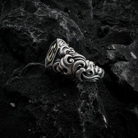 Bague en argent sterling pour hommes au design original