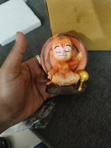 Statue de Bal Hanuman en méditation Shri Prasadam