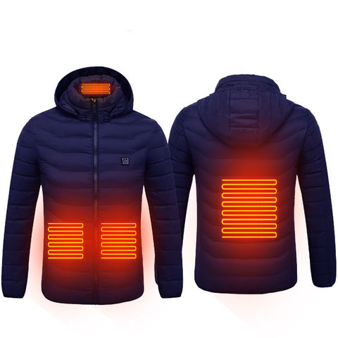 Nouvelle veste chauffante électrique USB en coton, manteau chauffant, vêtements thermiques, gilet chauffant pour homme, hiver