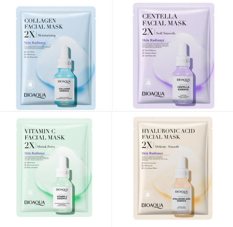 Masque facial au collagène hydratant et raffermissant Masque en tissu Acide hyaluronique Masques faciaux Soin de la peau Gel Soin de la peau