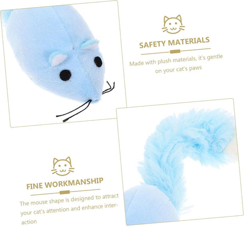 Cat Mice Toy Stuffed Cat Toys Stuffed Toy Mouse Pet Toys Cat Interactive Toys Mice Shape Kitten Toys Cat Biting Toys Indoor Cats Toys Chew Toys For Cats Long Tail Plush Self Play