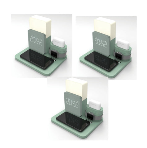 Réveil numérique à LED Veilleuse Chargeur sans fil magnétique