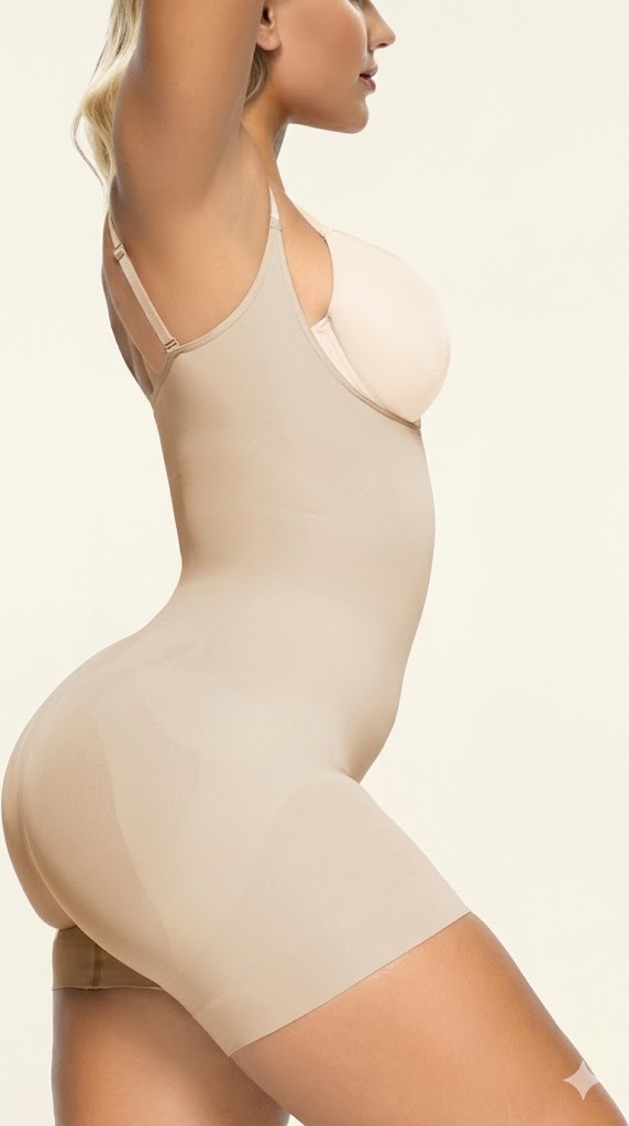 Buy Open Bust Shapewear Tummy Control Bodysuits For Women Seamless Compression High Waisted Body Shaper online at Fashionner.