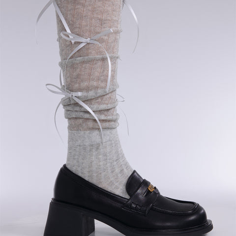 Korean Ballet Girl Butterfly Pile Socks - Fashionner