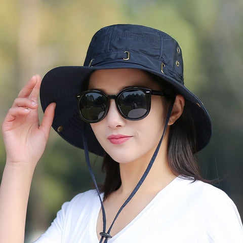 Eight-Button Head Circumference 54-59Cm Foldable Breathable Sun Hat