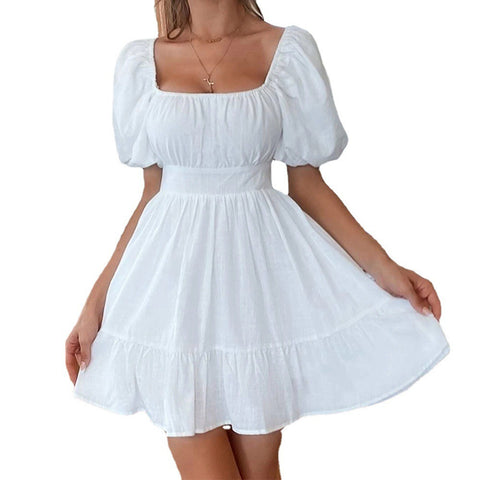 Butterfly sweet temperament commuting backless dress - Fashionner
