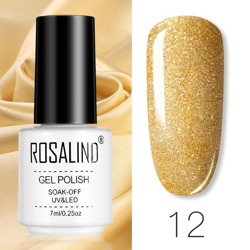 ROSALIND Gel Polish Set Manicure for Nails Semi Permanent Vernis top coat UV LED Gel Varnish Soak Off Nail Art Gel Nail Polish - Fashionner