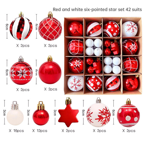 Décoration de Noël 6cm boule électrolytique boule en plastique boule peinte de forme spéciale cadeau de boule de Noël pendentif de sapin de Noël