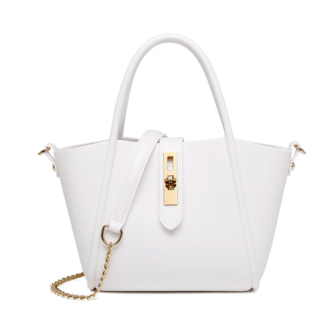 Portable Women's Leather Fashion Vegetable Basket Shoulder Messenger Bag - Fashionner