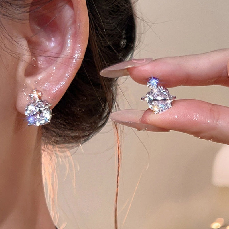 Buy Flashy Saturn Womens Light-Luxury Ear Studs online at Fashionner.
