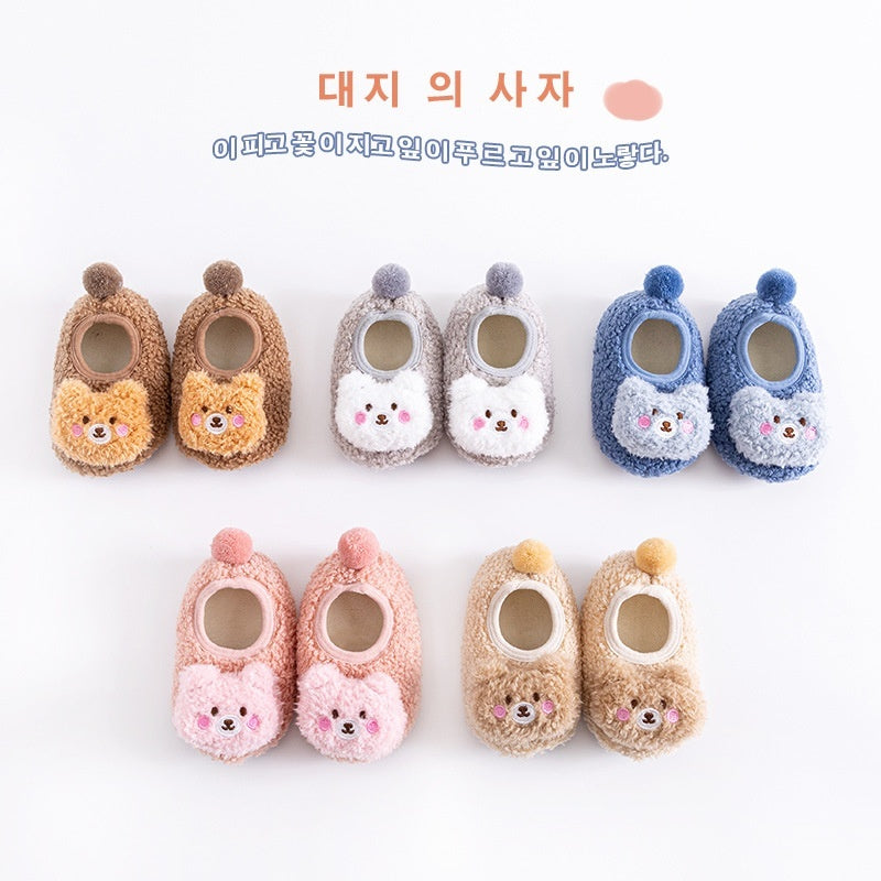 Thickening Fleece-lined Baby Low-top Ankle Non-slip Floor Socks