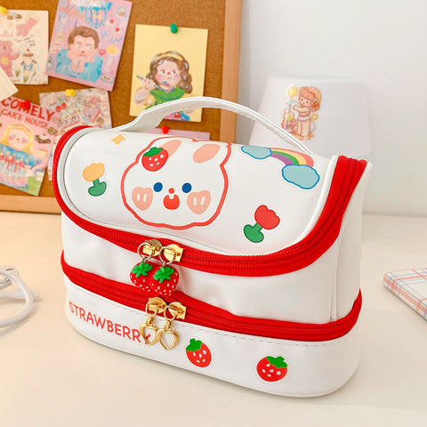Trousse à Crayons Multicouche Fille avec Grande Capacité et Joli Design