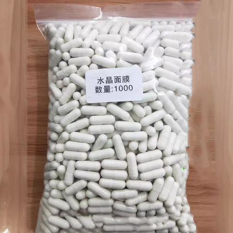 Masque facial capsule de cristal de collagène et masque pour les yeux en poudre