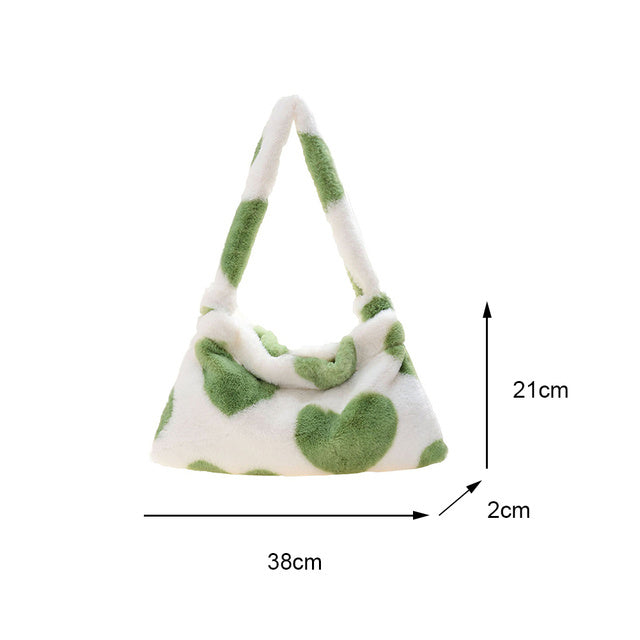 Portable Plush Handbag For Women - Fashionner