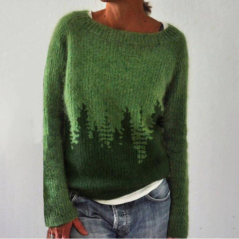 Pull-over ample et décontracté pour femme, col rond, multicolore, à la mode, tricoté, vêtement d'extérieur pour femme