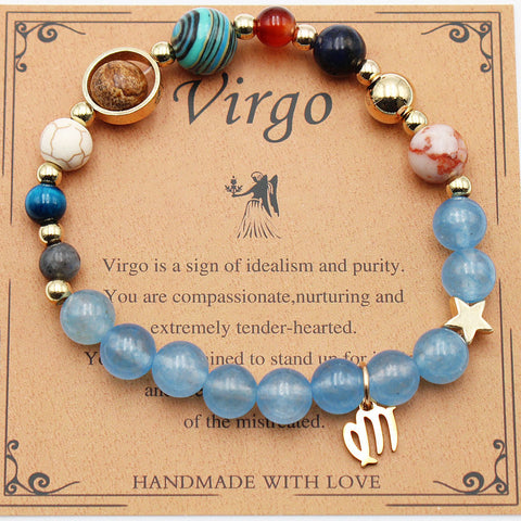 Bracelets Douze Constellations Pierres Naturelles Perles Huit Planètes