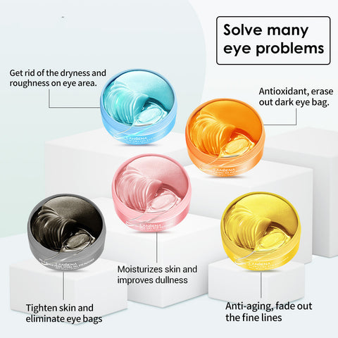 Masque anti-rides, anti-cernes et anti-poches sous les yeux au collagène, rétinol, VC et acide hyaluronique