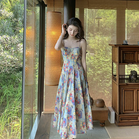 Buy Strapless Maxi Print Dress online at Fashionner.