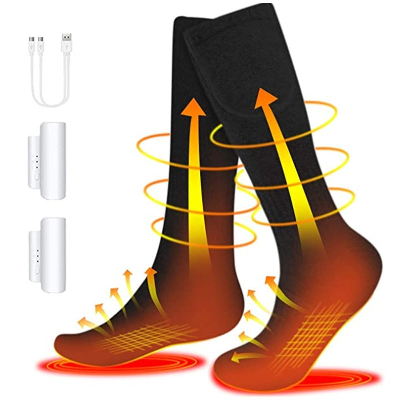Men's And Women's Fashion Simple Heating And Warm-keeping Electric Socks - Fashionner