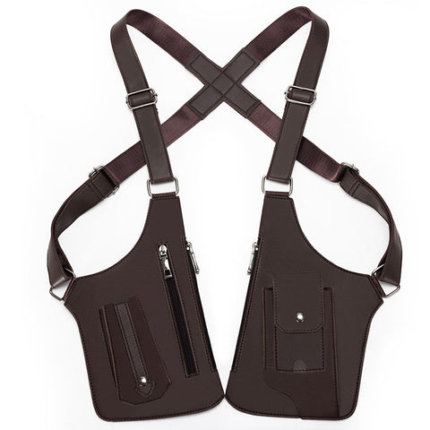 Sac bandoulière rétro homme - Sac à dos ajustable pour voyage, rangement, multifonctionnel