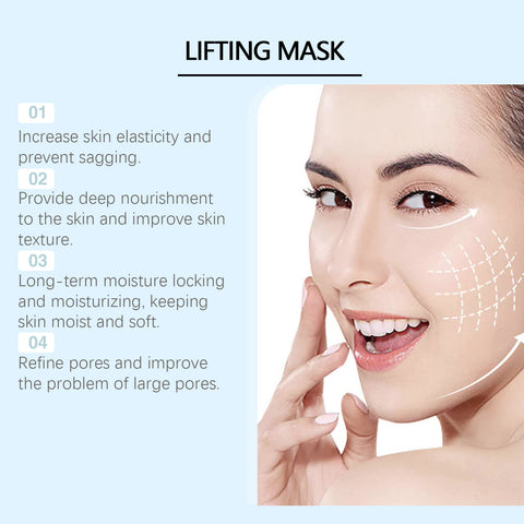 Masque liftant type V au collagène nourrissant pour la peau