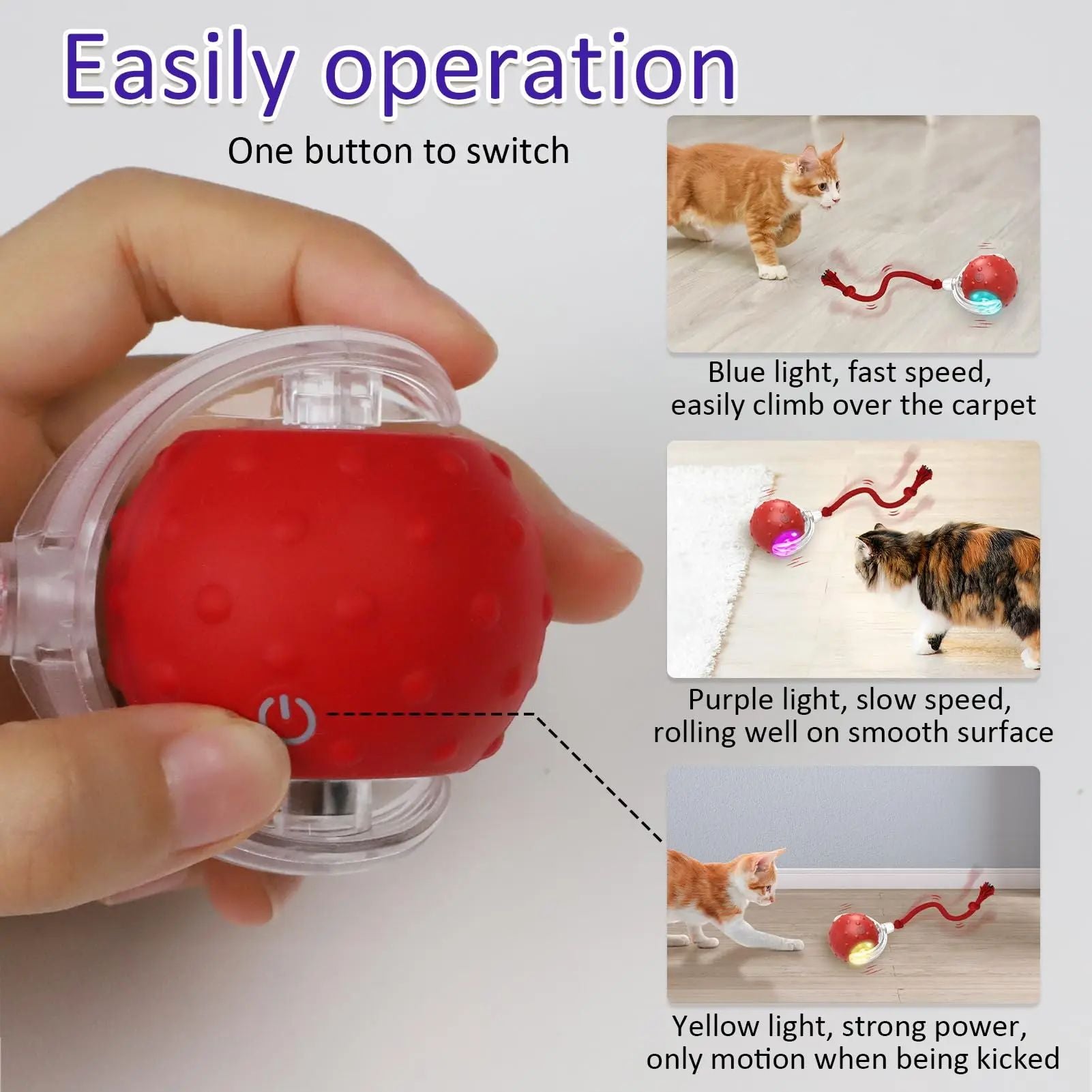 New Cat Rolling Ball Bird Chirping Interactive Cats Pets Toys Mot Pet Products - Fashionner
