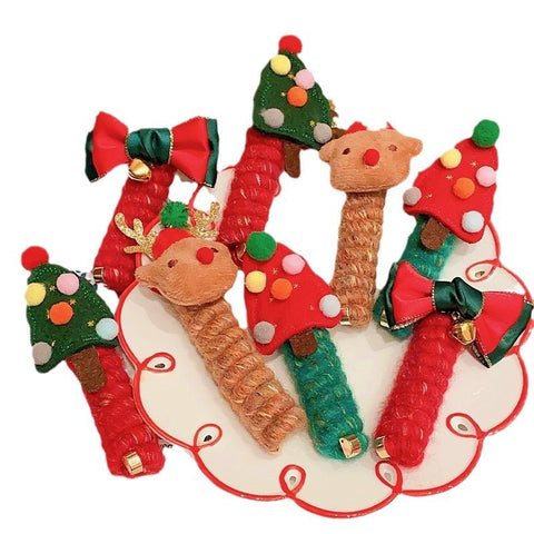 Jolies filles bande élastique en caoutchouc Noël enfants fil téléphonique cheveux spirale bobine festive habiller les accessoires de cheveux d'enfant coiffure