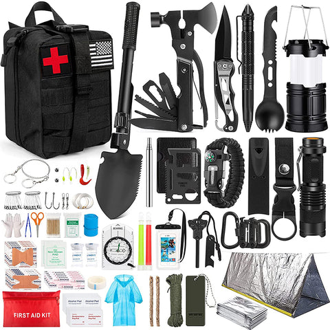 Fournitures de Camping en Plein Air Équipement Kit Outil de Survie d'Urgence Multifonctionnel en Plein Air