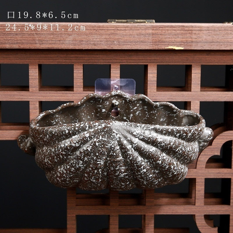 Hanging Ceramic Half Wall Decoration Flower Pot Creative Hydroponics Green Radish