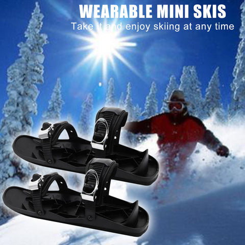 Mini-skis portables courts et réglables pour la neige
