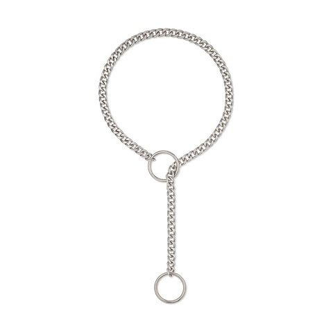 Collier réglable en forme de cœur, maille cubaine