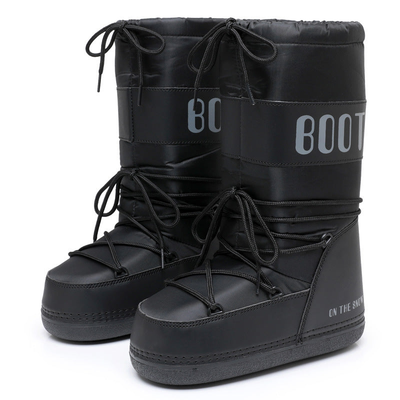 Ski Space Boots Fashion Round Toe Mid-calf Women - Fashionner