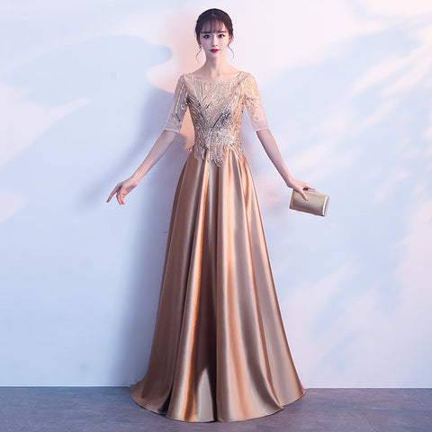 Robe longue de performance pour femme, tempérament élégant, pour banquet et soirée