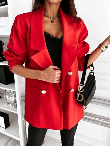 Blazer décontracté croisé pour femme
