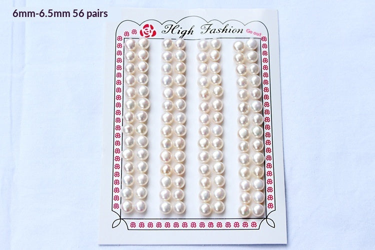 Buy Half-Hole Aurora-Colored Natural Freshwater Flat-Round White Pearls online at Fashionner.