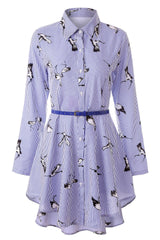 Long sleeve women's striped shirt - Fashionner