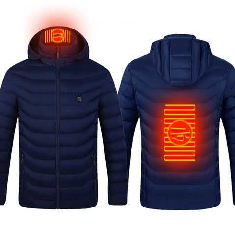 Nouvelle veste chauffante électrique USB en coton, manteau chauffant, vêtements thermiques, gilet chauffant pour homme, hiver