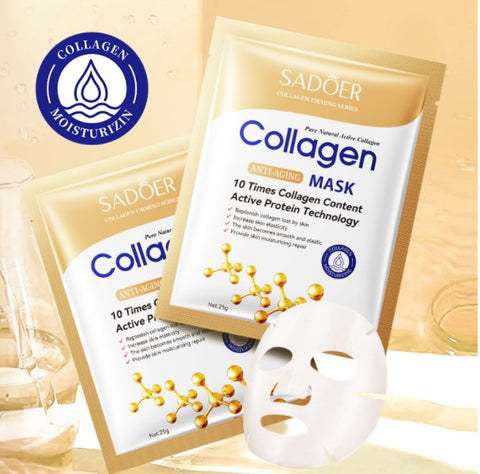 Masque Visage Anti-rides Hydratant Éclaircissant au Collagène