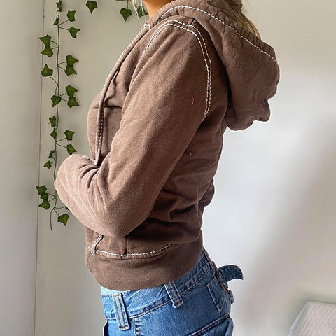 Gilet-sweat à capuche athleisure pour femme