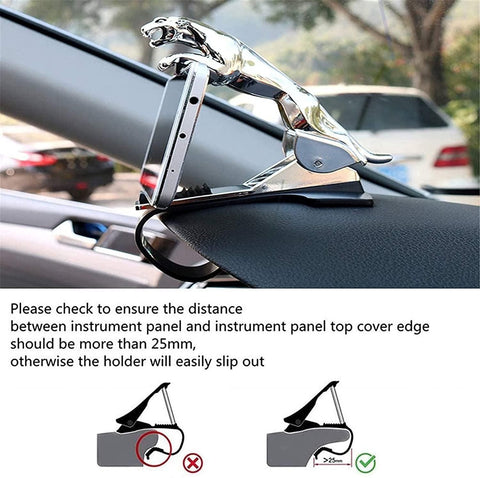 Support de téléphone pour tableau de bord Jaguar pour voiture