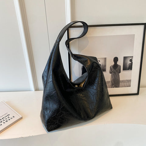 Casual Soft Leather Large Capacity Shoulder Bag - Fashionner