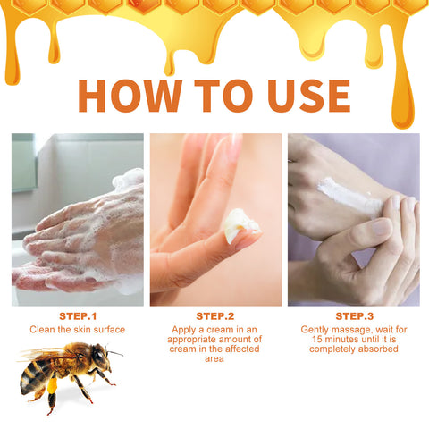 Crème Réparatrice Mousse Anti-Miel Rouge Démangeaisons Hydratante Mains et Pieds