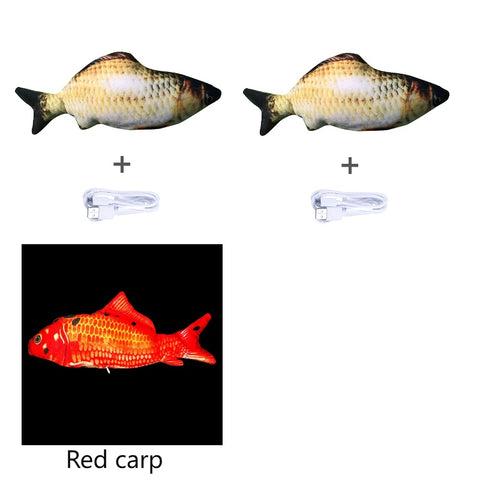 Version sans herbe à chat - Jouet électrique de simulation de poisson sauteur